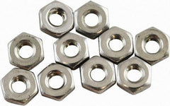 Acorn Engineering - #8-32 UNF Stainless Steel Right Hand Hex Nut - 0.344" Across Flats, 1/8" High, Uncoated - All Tool & Supply