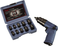 Ingersoll-Rand - 1/4" Drive, 14,500 RPM, 55 Ft/Lb Torque Impact Wrench Set - Pistol Grip Handle, 3,650 IPM, 13 CFM, 90 psi, 1/4" NPTF Inlet - All Tool & Supply