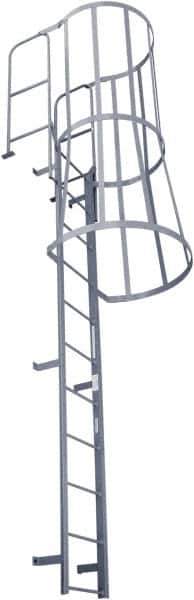 Cotterman - 362" 29 Step Fixed Ladder - Dock Ladder, 300 Lb Capacity, 39" Base Width x 40" Base Depth - All Tool & Supply