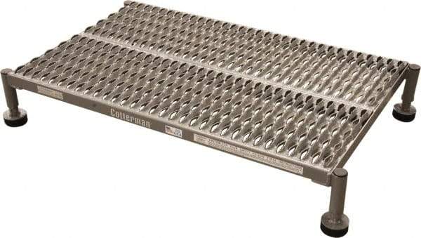 Cotterman - 15" 1 Step Platform - Work Platform, 800 Lb Capacity, 48" Base Width x 24" Base Depth, Grip Strut - All Tool & Supply