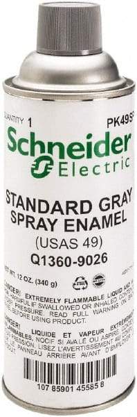 Square D - Gray, Flat, Enamel Spray Paint - All Tool & Supply