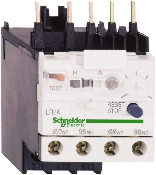 Schneider Electric - 3.7 to 5.5 Amp, 250 VDC, 690 Volt and 690 VAC, Thermal IEC Overload Relay - Trip Class 10A, For Use with LC1K, LC7K, LP1K and LP4K - All Tool & Supply