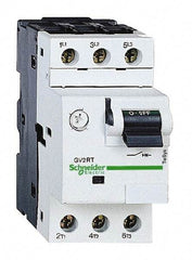 Schneider Electric - 8 Amp, 600 VAC, 3 Pole, DIN Rail Mounted, Panel Mount Motor Circuit Breaker - Thermal Magnetic Trip, Multiple Breaking Capacity Ratings, 78-1/2mm Deep x 89mm High x 45mm Wide - All Tool & Supply