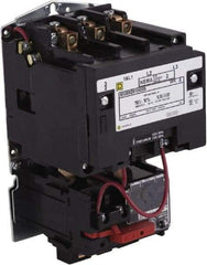 Square D - 208 Coil VAC at 60 Hz, 600 Coil VAC, 27 Amp, NEMA Size 1, Open Enclosure NEMA Motor Starter - 1 Phase hp: 7 1/2 at 200 Volt, 7 1/2 at 230 Volt, 3 Phase hp: 10 at 460 Volt, 10 at 575 Volt - All Tool & Supply