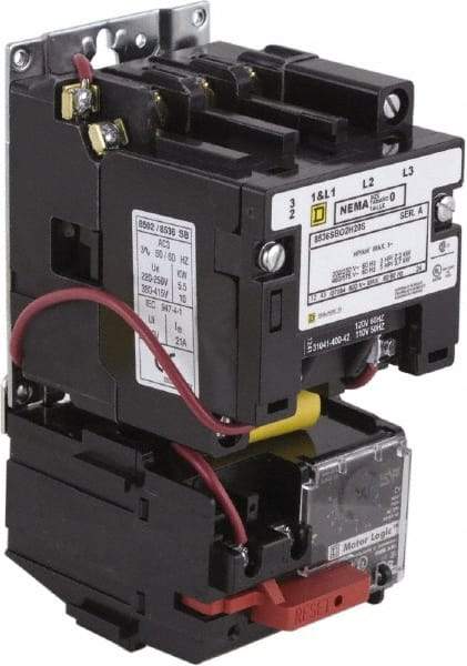 Square D - 208 Coil VAC at 60 Hz, 9 Amp, Nonreversible Open Enclosure NEMA Motor Starter - 1-1/2 hp at 1 Phase - All Tool & Supply