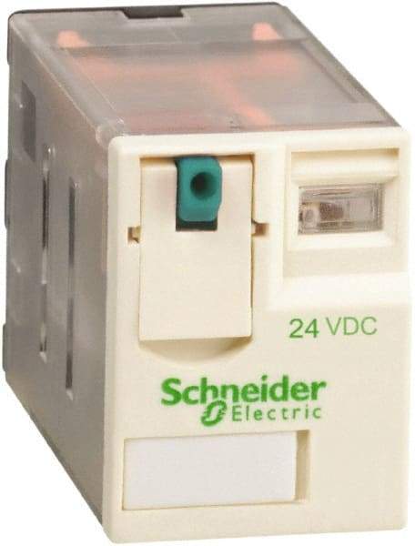 Schneider Electric - 2,500 VA Power Rating, Electromechanical Plug-in General Purpose Relay - 10 Amp at 250/277 VAC & 28/30 VDC, 5 at 250 VAC & 28 VDC, 3CO, 24 VDC - All Tool & Supply