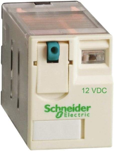 Schneider Electric - 3,750 VA Power Rating, Electromechanical Plug-in General Purpose Relay - 15 Amp at 250 VAC & 28 VDC, 2CO, 12 VDC - All Tool & Supply