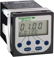 Schneider Electric - 100 hr Delay, Time Delay Relay - 8 Contact Amp, 24 VDC & 24 to 240 VAC at 50/60 Hz - All Tool & Supply