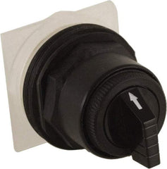 Schneider Electric - 30mm Mount Hole, 3 Position, Knob and Pushbutton Operated, Selector Switch Only - Black, Maintained (MA), without Contact Blocks, Anticorrosive, Weatherproof, Dust and Oil Resistant - All Tool & Supply