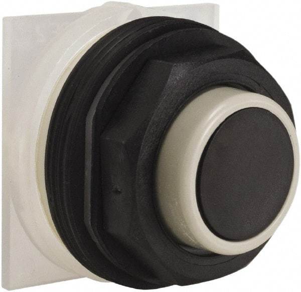 Schneider Electric - 30mm Mount Hole, Extended Straight, Pushbutton Switch Only - Black Pushbutton, Momentary (MO) - All Tool & Supply