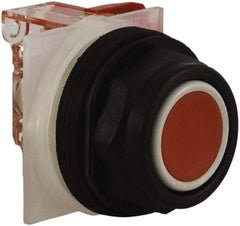 Schneider Electric - 30mm Mount Hole, Extended Straight, Pushbutton Switch with Contact Block - Red Pushbutton, Momentary (MO) - All Tool & Supply