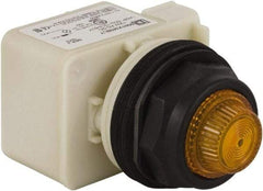 Schneider Electric - 120 V Amber Lens LED Indicating Light - Round Lens, Screw Clamp Connector, Corrosion Resistant, Dust Resistant, Oil Resistant - All Tool & Supply