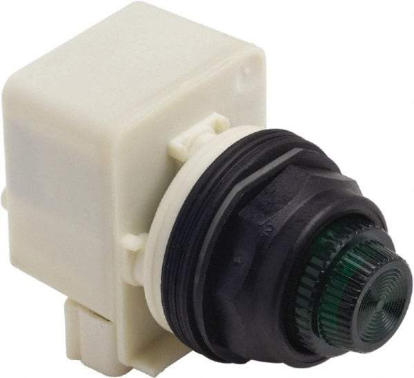 Schneider Electric - 120 VAC Green Lens LED Pilot Light - Round Lens - All Tool & Supply