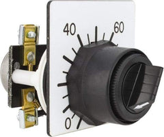 Square D - 5,000 Ohm, 30mm, 300 VAC Potentiometer - 2 Watts, Nonilluminated, Knob Operated, NEMA 4, 13 - All Tool & Supply