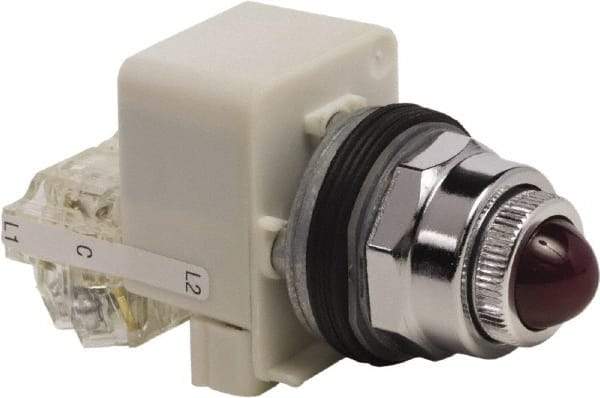 Schneider Electric - 120 VAC Red Lens Indicating Light - Screw Clamp Connector - All Tool & Supply