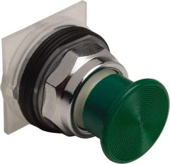 Schneider Electric - 30mm Mount Hole, Extended Straight, Pushbutton Switch Only - Green Pushbutton, Momentary (MO) - All Tool & Supply