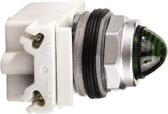 Schneider Electric - 120 V Green Lens LED Pilot Light - Round Lens, Screw Clamp Connector - All Tool & Supply