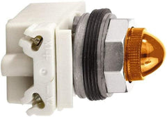 Schneider Electric - 120 V Amber Lens Incandescent Pilot Light - Round Lens, Screw Clamp Connector - All Tool & Supply