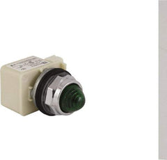 Schneider Electric - 24 V Green Lens LED Pilot Light - Round Lens, Screw Clamp Connector - All Tool & Supply