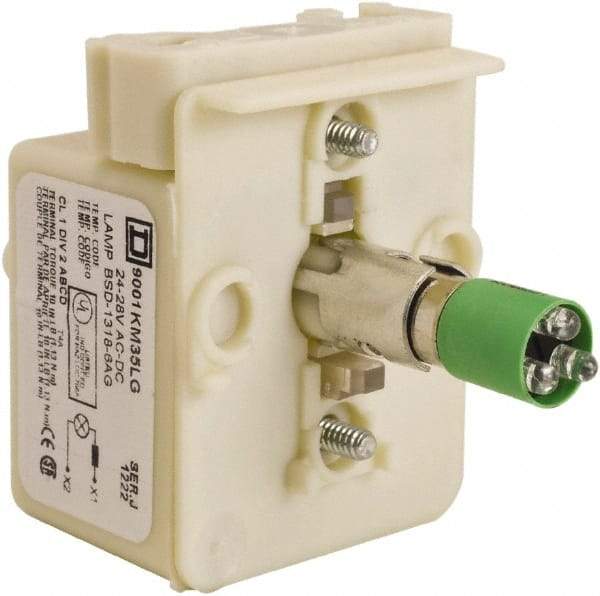 Schneider Electric - 24-28 VAC, 24-28 VDC Green Lens LED Light Module - All Tool & Supply