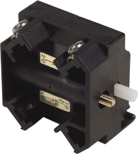 Schneider Electric - 2NC, 3 Amp, Electrical Switch Contact Block - 115 VDC and 240 VAC, Screw Terminal, 1.18 Inch Hole, 30mm Hole - All Tool & Supply