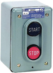 Schneider Electric - 2 Operator, Projecting Pushbutton Control Station - Start, Stop (Legend), Momentary Switch, NO/NC Contact, NEMA 4 - All Tool & Supply