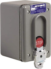 Schneider Electric - 1 Operator, Projecting Pushbutton Control Station - Stop (Legend), Momentary Switch, NC Contact, NEMA 4 - All Tool & Supply