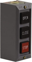 Schneider Electric - 3 Operator, Projecting Pushbutton Control Station - Close, Open, Stop (Legend), Momentary Switch, 2NO/3NC Contact, NEMA 1 - All Tool & Supply