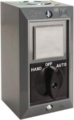 Schneider Electric - 1 Operator, Projecting Pushbutton Control Station - Auto, Hand, Off (Legend), Maintained Switch, 2NO Contact, NEMA 1 - All Tool & Supply