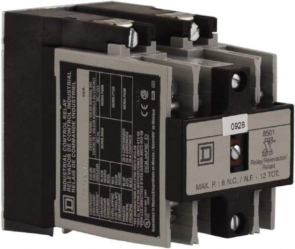 Square D - 4 Pole, 4NO, 208 VAC at 60 Hz Control Relay - Panel Mount - All Tool & Supply