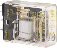 Square D - Electromechanical Plug-in General Purpose Relay - 12 Amp at 240 VAC, SPDT, 24 VDC - All Tool & Supply