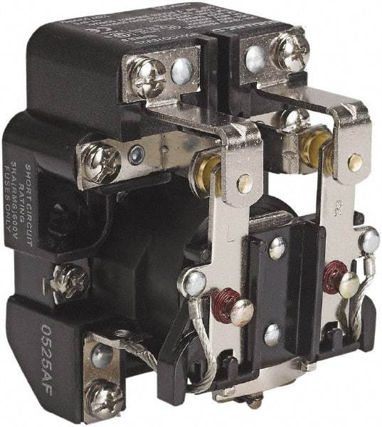 Square D - 1-1/2 hp, 10 VA Power Rating, Electromechanical Screw Clamp General Purpose Relay - 40 at 277 VAC & 5 at 600 V, DPDT, 240 VAC at 50/60 Hz, 63.6mm Wide x 58.8mm High x 79.4mm Deep - All Tool & Supply