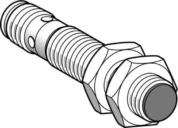 Telemecanique Sensors - NPN, PNP, 4mm Detection, Cylinder, Inductive Proximity Sensor - 2 Wires, IP67, IP69, 12 to 24 VDC, M12x1 Thread, 50mm Long - All Tool & Supply