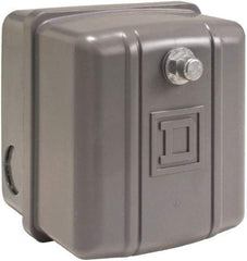 Square D - 1 NEMA Rated, DP, 90 to 120 psi, Electromechanical Pressure and Level Switch - Adjustable Pressure, 460/575 VAC, 1/8 Inch Connector, Screw Terminal, For Use with Air Compressors, Power Circuits, Water Pumps - All Tool & Supply