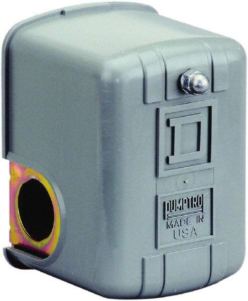 Square D - 1 and 3R NEMA Rated, 5 to 10 psi, Electromechanical Pressure and Level Switch - Fixed Pressure, 230 VAC, L1-T1, L2-T2 Terminal, For Use with Square D Pumptrol - All Tool & Supply