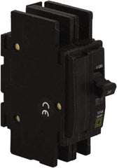 Square D - 60 Amp, 120/240 VAC, 2 Pole, DIN Rail Mounted, Flush Mount, Surface Mount Miniature Circuit Breaker - Thermal Magnetic Trip, 10 kA at 120/240 VAC Breaking Capacity, 14-2 (Aluminum), 14-2 (Copper) AWG, 74mm Deep x 103mm High x 19mm Wide - All Tool & Supply