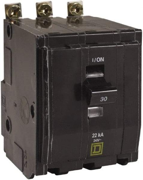 Square D - 20 Amp, 240 VAC, 3 Pole, Bolt On Miniature Circuit Breaker - 14-8 AWG - All Tool & Supply