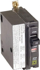 Square D - 20 Amp, 240 VAC, 1 Pole, Bolt On Miniature Circuit Breaker - 14-8 AWG - All Tool & Supply