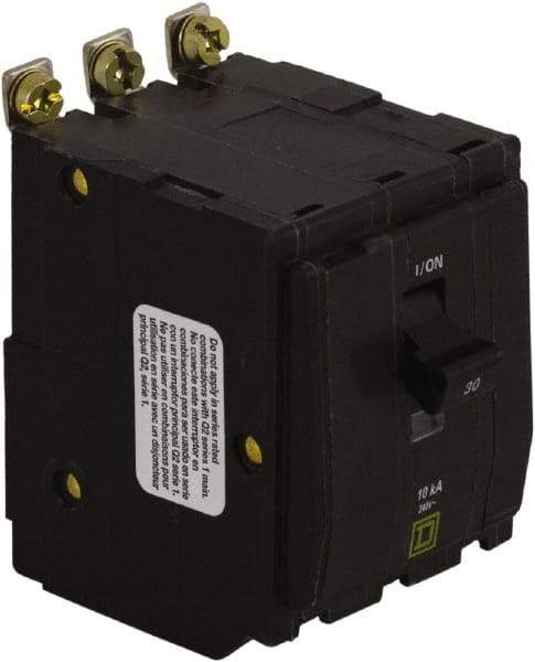 Square D - 30 Amp, 240 VAC, 3 Pole, Bolt On Miniature Circuit Breaker - 14-8 AWG - All Tool & Supply