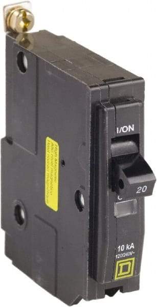 Square D - 20 Amp, 120 VAC, 1 Pole, Bolt On Miniature Circuit Breaker - 14-8 AWG - All Tool & Supply