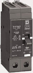 Square D - 15 Amp, 480Y/277 V, 2 Pole, Bolt On Miniature Circuit Breaker - 18 kA Breaking Capacity, 12, 14 AWG - All Tool & Supply