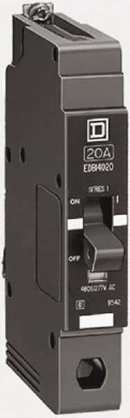 Square D - 40 Amp, 277 V, 1 Pole, Bolt On Miniature Circuit Breaker - 35 kA Breaking Capacity, 12, 14 AWG - All Tool & Supply