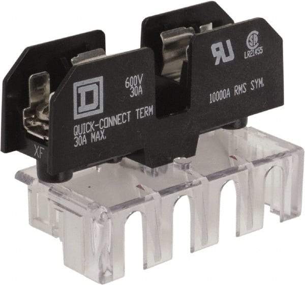 Square D - 1 Pole, 120 Volt, Fuse Block - 1/4 Inch Diameter x 1-1/4 Inch Fuse Length - All Tool & Supply