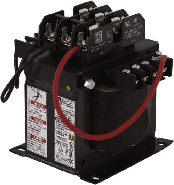 Square D - 1 Phase, 500 VA, Top Mount Fuse Block Control Transformer - 239°F Temp Rise - All Tool & Supply