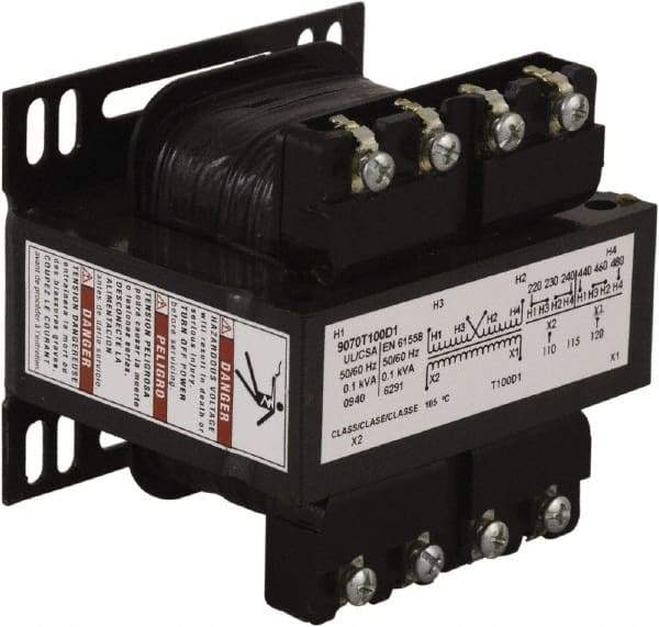 Square D - 100 VA, Control Transformer - 3.34 Inch Deep - All Tool & Supply