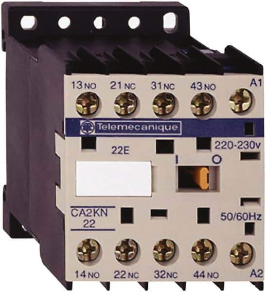 Schneider Electric - 2NC/2NO, 220-230 VAC at 50/60 Hz Control Relay - 17 V - All Tool & Supply