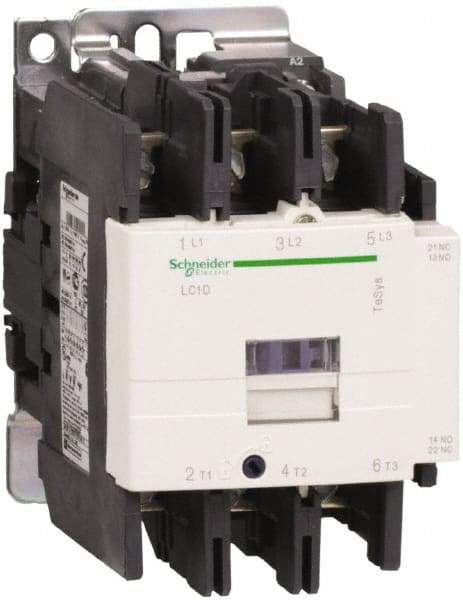 Schneider Electric - 3 Pole, 240 Coil VAC at 50/60 Hz, 95 Amp at 440 VAC, Nonreversible IEC Contactor - Bureau Veritas, CCC, CSA C22.2 No. 14, DNV, EN/IEC 60947-4-1, EN/IEC 60947-5-1, GL, GOST, LROS, RINA, UL 508 - All Tool & Supply