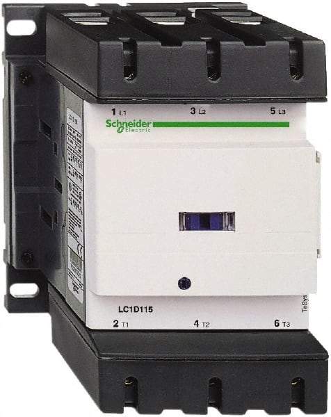 Schneider Electric - 3 Pole, 24 Coil VAC at 50/60 Hz, 150 Amp at 440 VAC, Nonreversible IEC Contactor - Bureau Veritas, CCC, CSA, CSA C22.2 No. 14, DNV, EN/IEC 60947-4-1, EN/IEC 60947-5-1, GL, GOST, LROS, RINA, RoHS Compliant, UL 508, UL Listed - All Tool & Supply