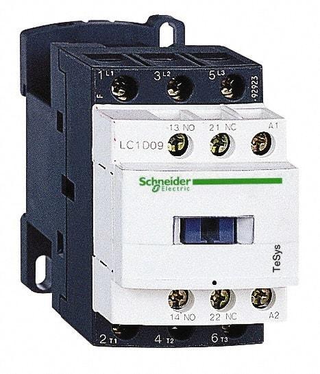 Schneider Electric - 3 Pole, 48 Coil VAC at 50/60 Hz, 25 Amp at 440 VAC and 9 Amp at 440 VAC, Nonreversible IEC Contactor - 1 Phase hp: 0.5 at 115 VAC, 1 at 230/240 VAC, 3 Phase hp: 2 at 200/208 VAC, 2 at 230/240 VAC, 5 at 460/480 VAC, 7.5 at 575/600 VAC - All Tool & Supply