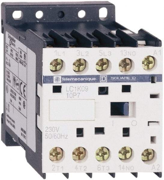 Schneider Electric - 3 Pole, 230 Coil VAC at 50/60 Hz, 16 Amp at 690 VAC, 20 Amp at 440 VAC and 9 Amp at 440 VAC, IEC Contactor - CSA, RoHS Compliant, UL Listed - All Tool & Supply